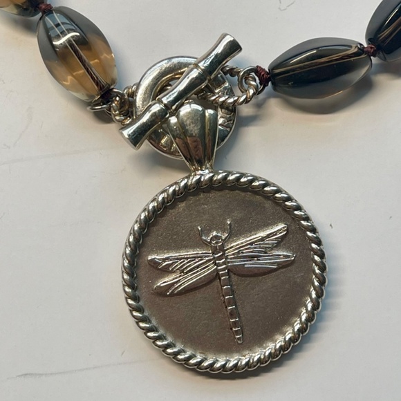 Lucas Robert Smoky Quartz Necklace with Dragonfly Enhancer - Picture 3 of 10